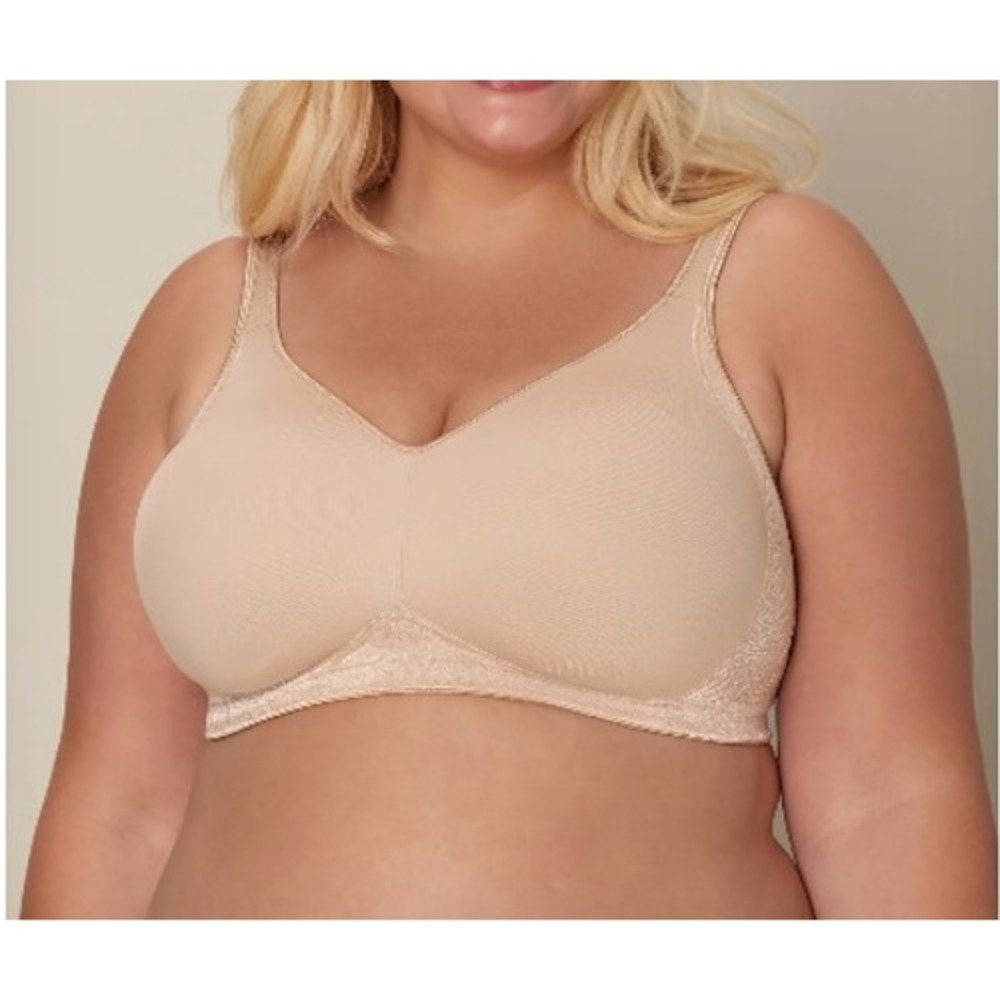 NEW Playtex 18 Hour Side & Back Smoothing Wirefree Bra Nude 40DDD Neutral Basics